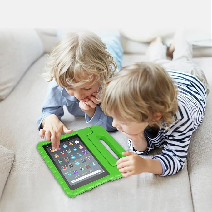 Kids Case for Fire 7 Inch Tablet 9th/7th/5th Generation Tablet (2019/2017/2015 Release) Kid-Proof &amp Shockproof Case Sturdy Soft Durable EVA Protective Cover with Convenient Handle Blue | Foldable