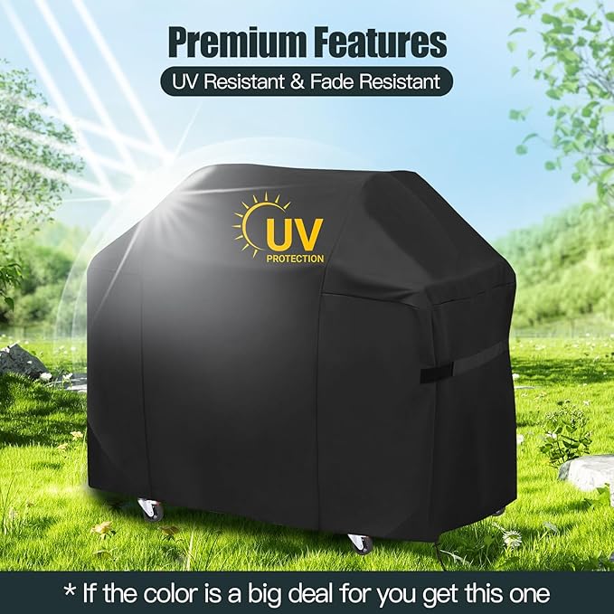 63 Inch Premium Outdoor Grill Cover Fit for Weber Genesis and Genesis II 300 Series 3-Burner Grills, BBQ Covers for Outside, Heavy Duty Waterproof Fade Resistant