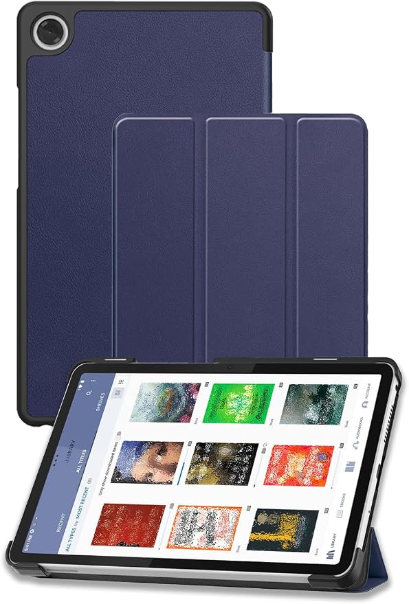Case for Nook Reading Tablet 8.7 Inch 2026 (Black) | Scratch Resistant Leather Texture Cover with Trifold Stand Auto Sleep/Wake
