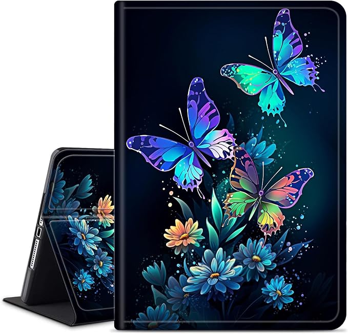 Case for 7 All-New Kindle Paperwhite (12th Generation 2024) and Kindle Colorsoft Signature Edition CoverSlim PU Leather Smart Cases with Auto Wake/Sleep-Black Cat Night Sky