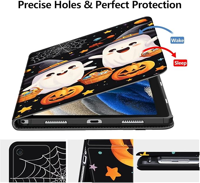 Case for Fire 7 2019/2017/2015Black Cat Purple Roses | DIGTIALL Slim Cover for Fire 7 Tablet 9th/7th/5th Gen 7.0 Folding Stand Protective Case Auto Sleep/Wake Smart Shell