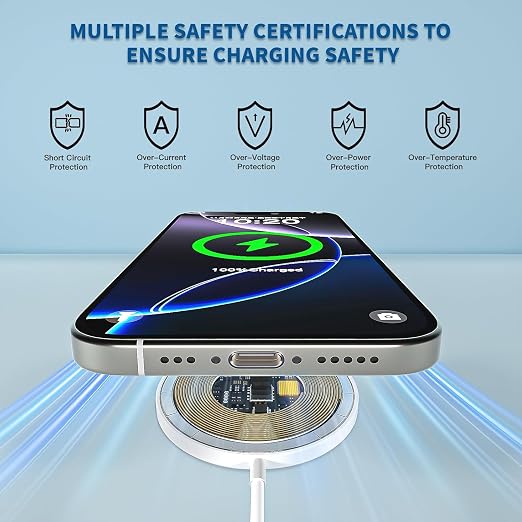 Magnetic Wireless Charger for iPhone 17 16 15 10FT Fast Phone Charging Pad | with USB C Wall Charger Fast Block For iPhone 17 Pro Max/17/iPhone 16 Pro Max/15/Plus/Pro/14/13/12 SeriesAirPods 4/3/2/Pr