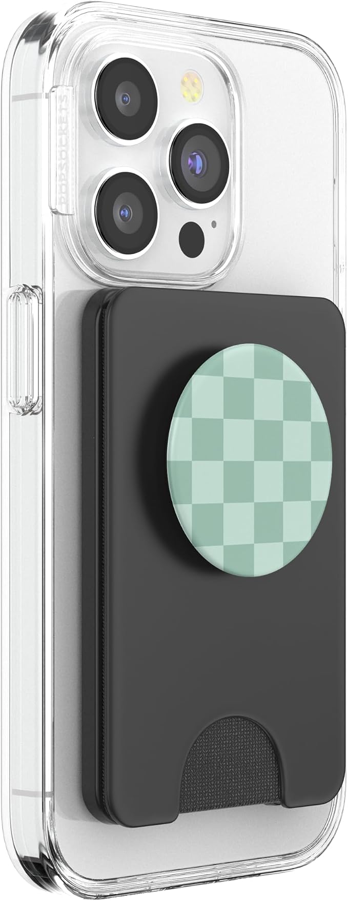 Mint Green Checkered PopSockets Adhesive PopGrip