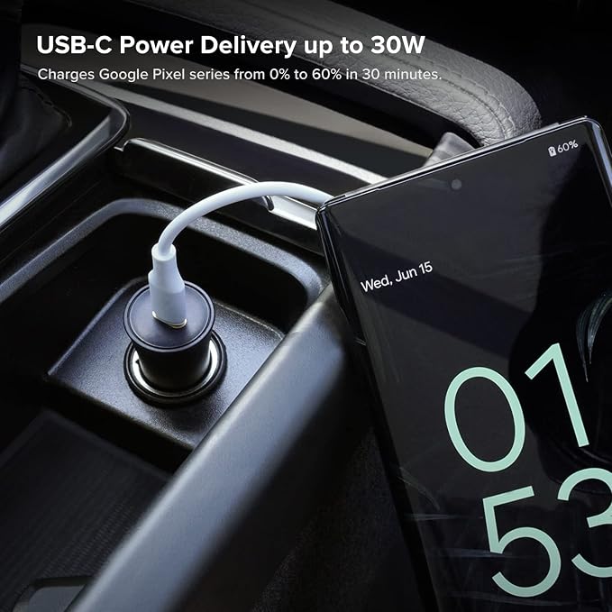 iOttie RapidVolt 20W Car Charger. Type C High-Speed USB-C Phone Charger Power Adapter for Apple Android and Samsung Phones and Tablets