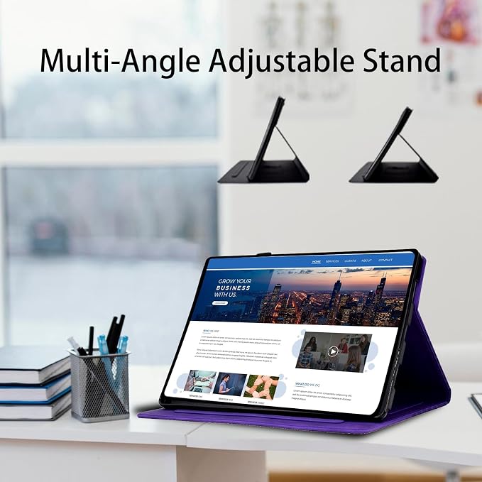 Case for Lenovo Tab M11/Tab K11 LTE 11 2024 Cover (Model:TB330FU) Magnetic PU Leather Folio Adjustable Stand Case Foldable Card Holder Multi-Angle Lenovo Tab M11Black