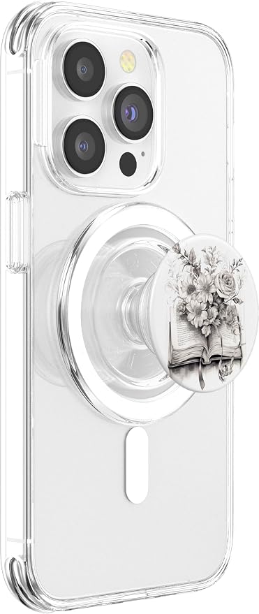 Books and Flowers Reading Book Lover Floral PopSockets Standard PopGrip