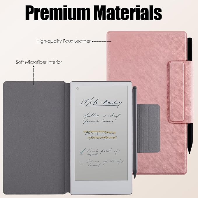 Case for 7.3 Remarkable Paper Pro MovePU Leather Magnetic Cover | PU Leather Protective CoverPen Buckle DesignSlim &amp Thin Lightweightwith Auto Sleep/Wake Dark Blue