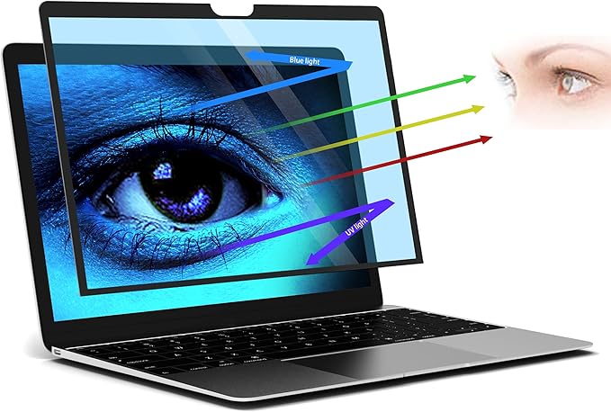 for Macbook Air Screen Protector 13 inch 2021 Anti-Glare Anti-Blue Light Screen Filter,Eye Protection Blue Light Blocking Filter for Macbook Air 13" (2021-2018) with Touch ID M1 A2337 A1932 A2179