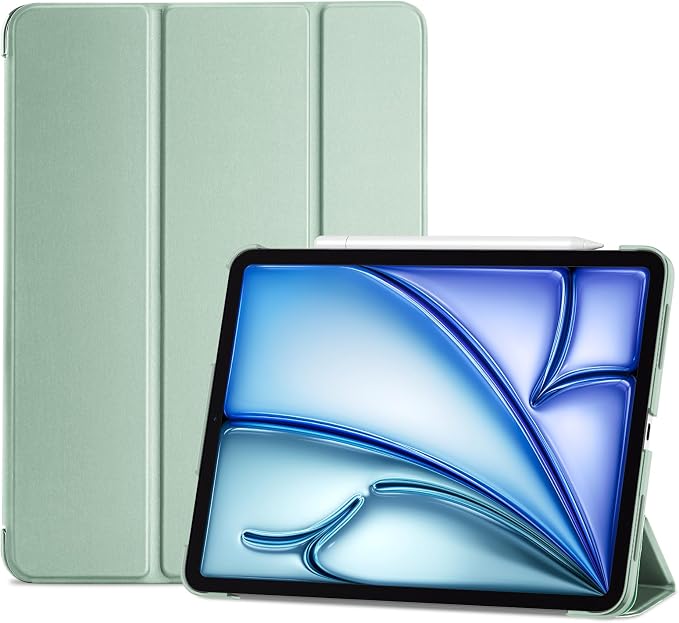 ProCase Smart Case for iPad Air 11-inch M4/M3/M2 &amp Air 10.9 5th/4th Gen | Hard Back Cover with Auto Sleep/Wake Slim Lightweight Case for iPad Air 11 2026/25/24 &amp 10.9 2022/2020-Aqua