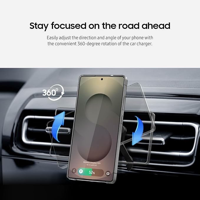 Samsung Single Wireless Charger Fast Charging Slim Design | Qi2.0 Technology Magnetic Desk or Bedside Charging Station