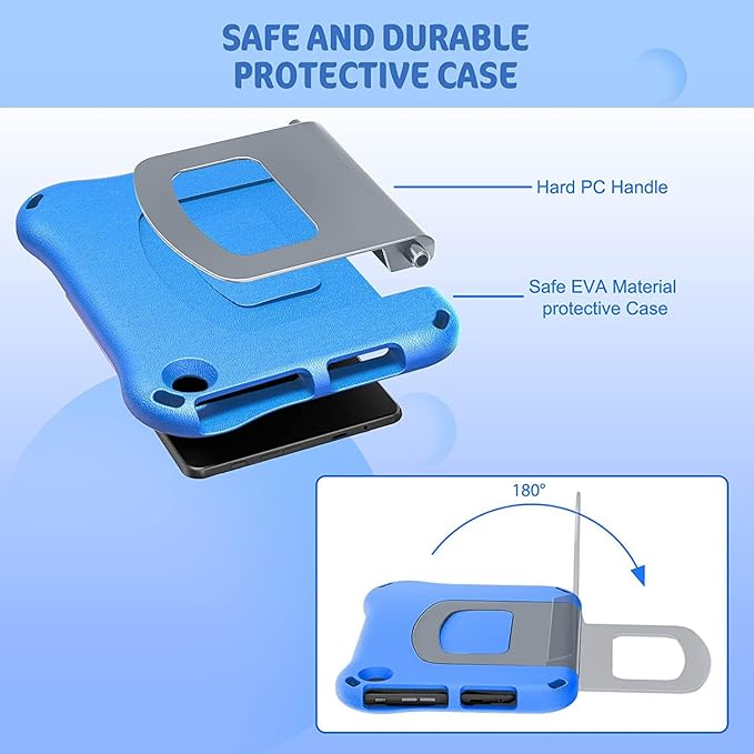 10 inch Tablet Case for kids(Compatible with 13th/11th Gen 2023/2021) (Incompatible with iPad Samsung 10 inch Tablet)Light Weight Shock Proof Convertible Handle Stand Kids Case (A-Light Blue)