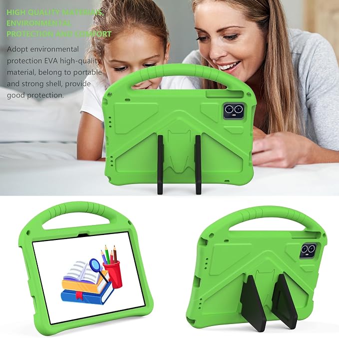 for Revvl Tab 2 Case 2025 Kids EVA Cover with Strap Handle Stand for Tmobile Revvl Tab 2 Case 10.1'' Black