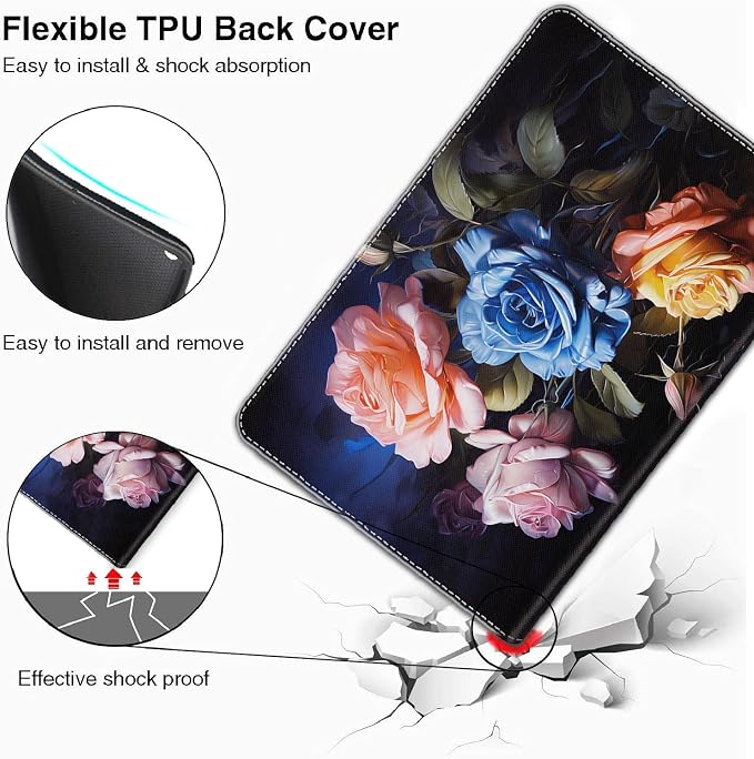 Case for iPad Pro 11 Inch 2022/2021/2020/2018 iPad Air 5th / 4th Gene 10.9 Inch (2022/2020) - Slim Fit Standing Cover with Auto Sleep/Wake，Astronaut Guitar