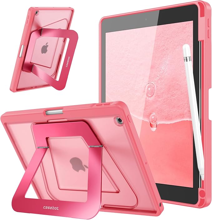 Fintie Shockproof Case for iPad 9th / 8th / 7th Generation 10.2 Inch | Slim Frosted Hard Back Cover Multi-Angle Viewing Built-in Kickstand &amp Pencil Holder Anti-Scratch Black