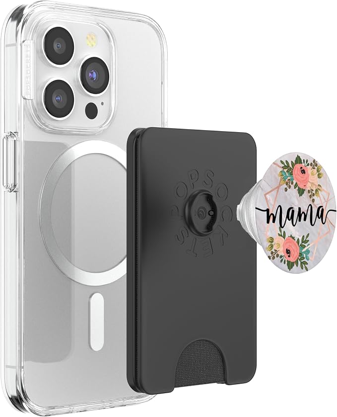 Mama in Rose Pink &amp Flowers PACM024e PopSockets Adhesive PopGrip