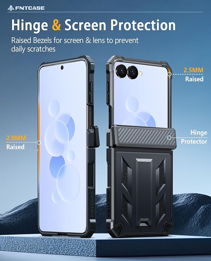 FNTCASE for 11 Pro XL Case Rugged Kickstand 2 Front Frames Black | Built-in Screen Protector 20FT Military-Grade Drop Protection Rugged Heavy Duty Shockproof Full Body Protective Cover