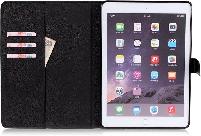 iPad mini Case FANCITY Mini 4 Mini 5 Mini 3/2/1 Smart Wake Sleep Case with Kickstand [Card Slot &amp Pen Holder] PU Leather Protective Cover for Apple iPad mini 4 Mini 5 2019 Mini 2/3 - Beach