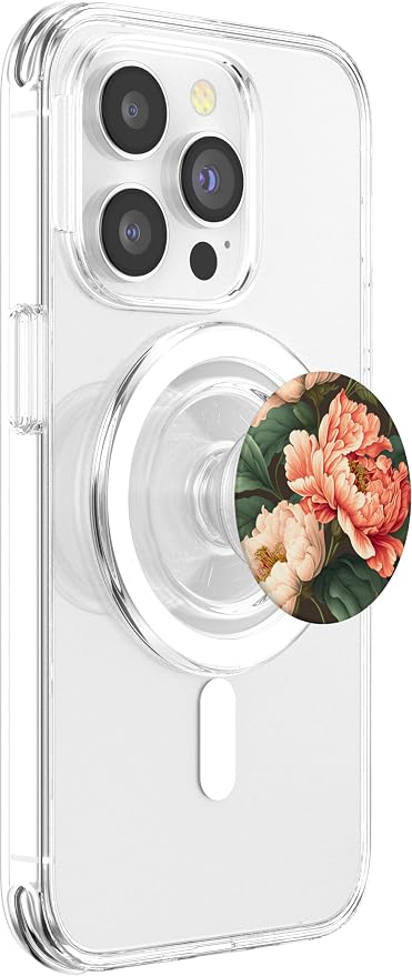 Vintage Peony Inspired Flower Plant Lover Funny gardening PopSockets Adhesive PopGrip