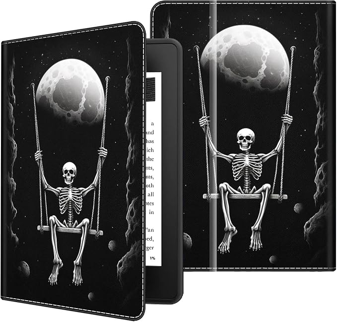 Case for 7 All-New Kindle Paperwhite 12th Gen 2024 &amp Kindle Colorsoft Signature Edition (2024 Release) PU Leather Folio Cover with Auto Wake/Sleep ，Blue Dragon