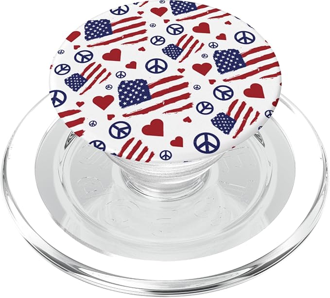 iCreate Peace Love America PopSockets Stand for Smartphones &amp Tablets PopSockets PopGrip: Swappable Grip for Phones &amp Tablets PopSockets Adhesive PopGrip