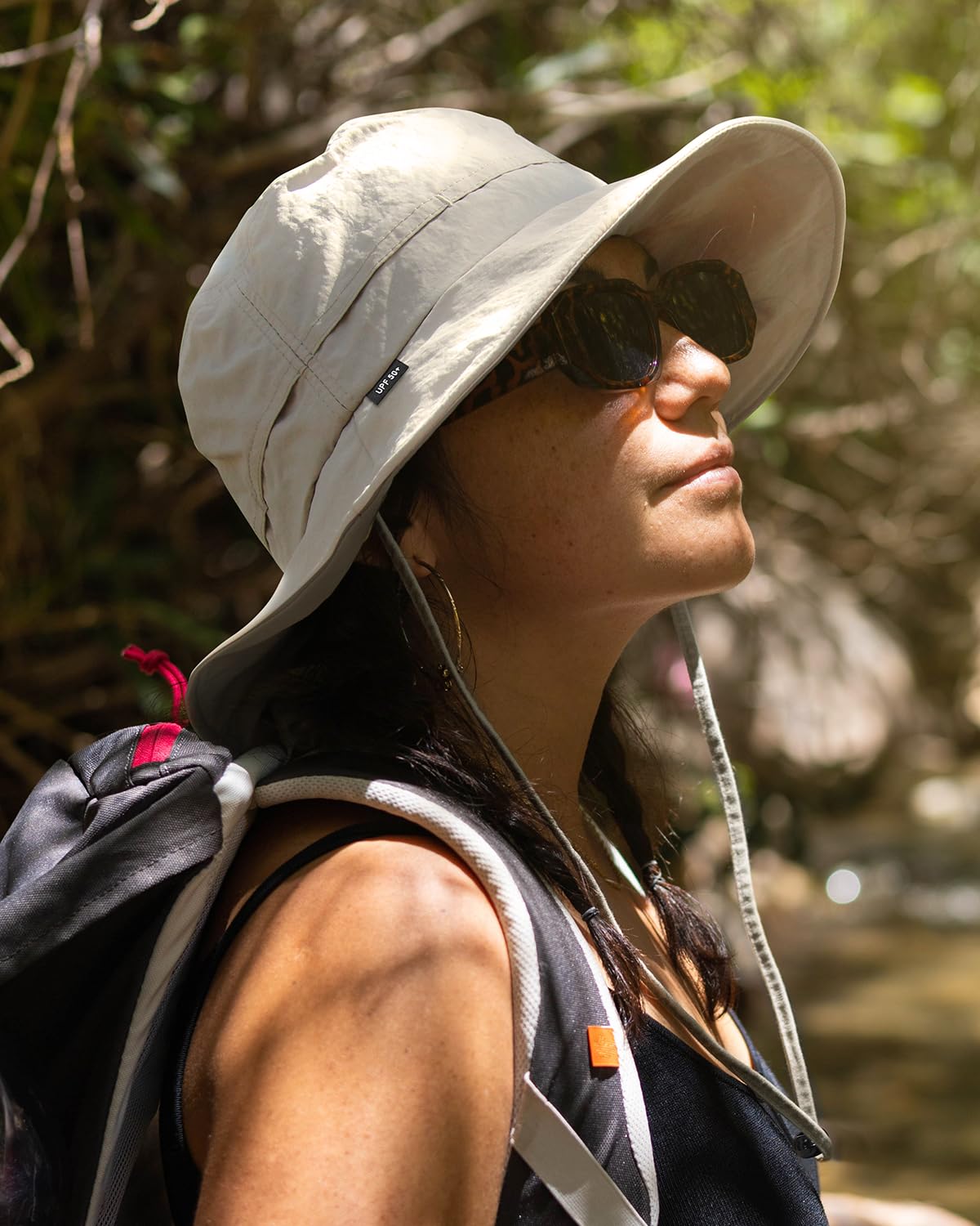 Creekstone Bucket Hat Waterproof Rain Hat for Women Men Sun Hats UPF50+ Packable Summer Hat Hiking Travel Floppy Sun Hat (US, Alpha, One Size, Beige)