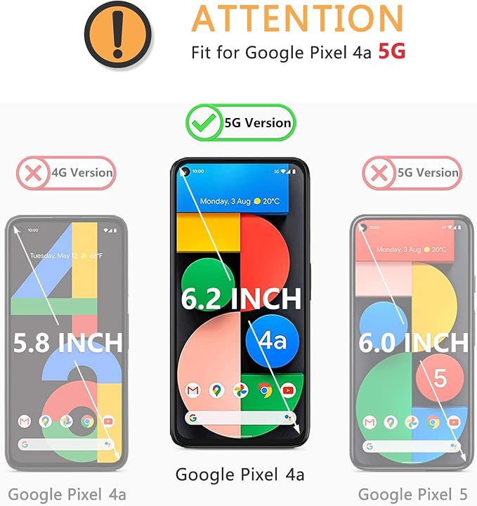 OMOTON [3-Pack] Screen Protector for Google Pixel 4a 5G 6.2 Inch [Not Fit for Pixel 4a 4G] Tempered Glass Screen Protector for Google Pixel 4a 5G 2020 Released Bubble Free/Alignment Frame