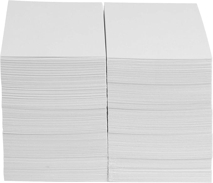 Amazon Basics Blank Index Cards for Studying and Note Taking, White, 4" x 6", 1000 Count (Pack of 2)