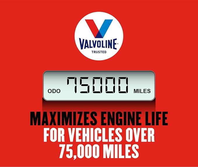 Valvoline High Mileage with MaxLife Technology SAE 5W-30 Synthetic Blend Motor