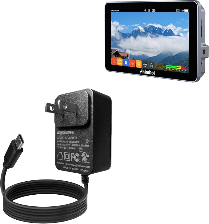 BoxWave Charger Compatible with Shimbol M5 - Wall Charger Direct (15W) Rapid Charge Your Device with Built-in 3ft Cable
