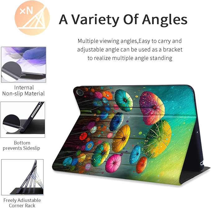 DEGDFSGR for Amazon Fire HD 10 Tablet 10 Plus Tablet Case (13th/11th Generation 2023/2021 Release) with Adjustable StandAuto Sleep/Wake for Kindle Fire 10 Case 10.1 inchAmerican Flag Sunflower Cross