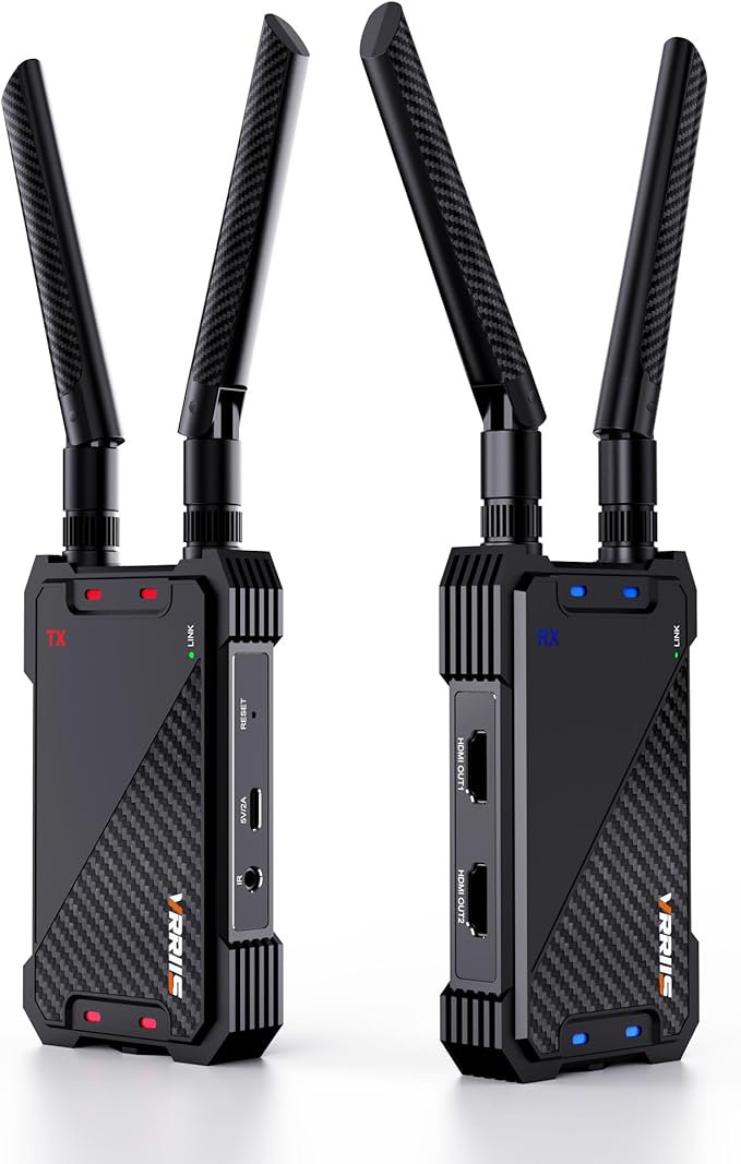 Wireless HDMI Transmitter and Receiver,1300FT Wireless HDMI Extender Kit with Loop Out,1080P Full HD for Streaming from DSLR,Laptop,Setop Box to TV,Projector,IR Remote Control Support