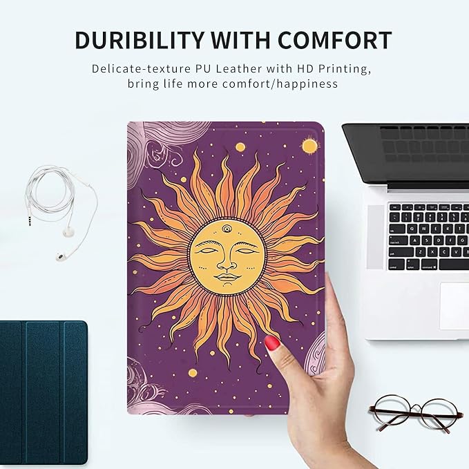 Case for Kindle Fire HD 10 &amp 10 Plus Tablet 10.1 (13th/11th Generation 2023/2021 Release) Lightweight Slim PU Leather Adjustable Multi-Angle Smart Shell Cover with Auto Wake/SleepA Flowers Art