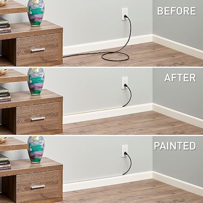 Legrand Wiremold C8 Cordmate Outside Elbow Elbow Cord Cover, Organizer for Wall, Holds 1 Cord or Cable, Ivory (1 Pack)