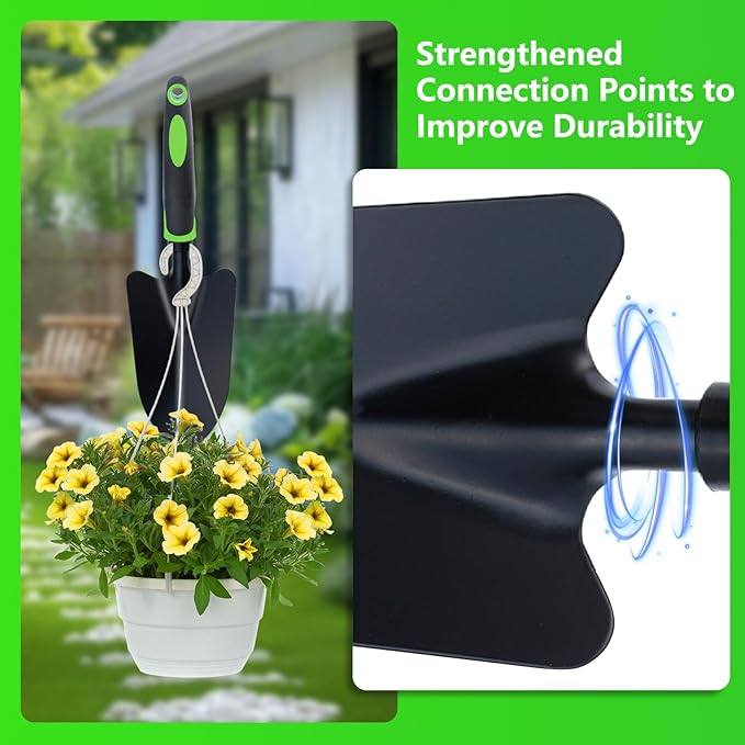 12 Pcs Garden Shovel, Aluminum Alloy Trowel, Heavy Duty Trowel Gardening Tool, Metal Hand Shovel with Ergonomic Handle, Small Shovels for Digging Weeding Planting Transplanting
