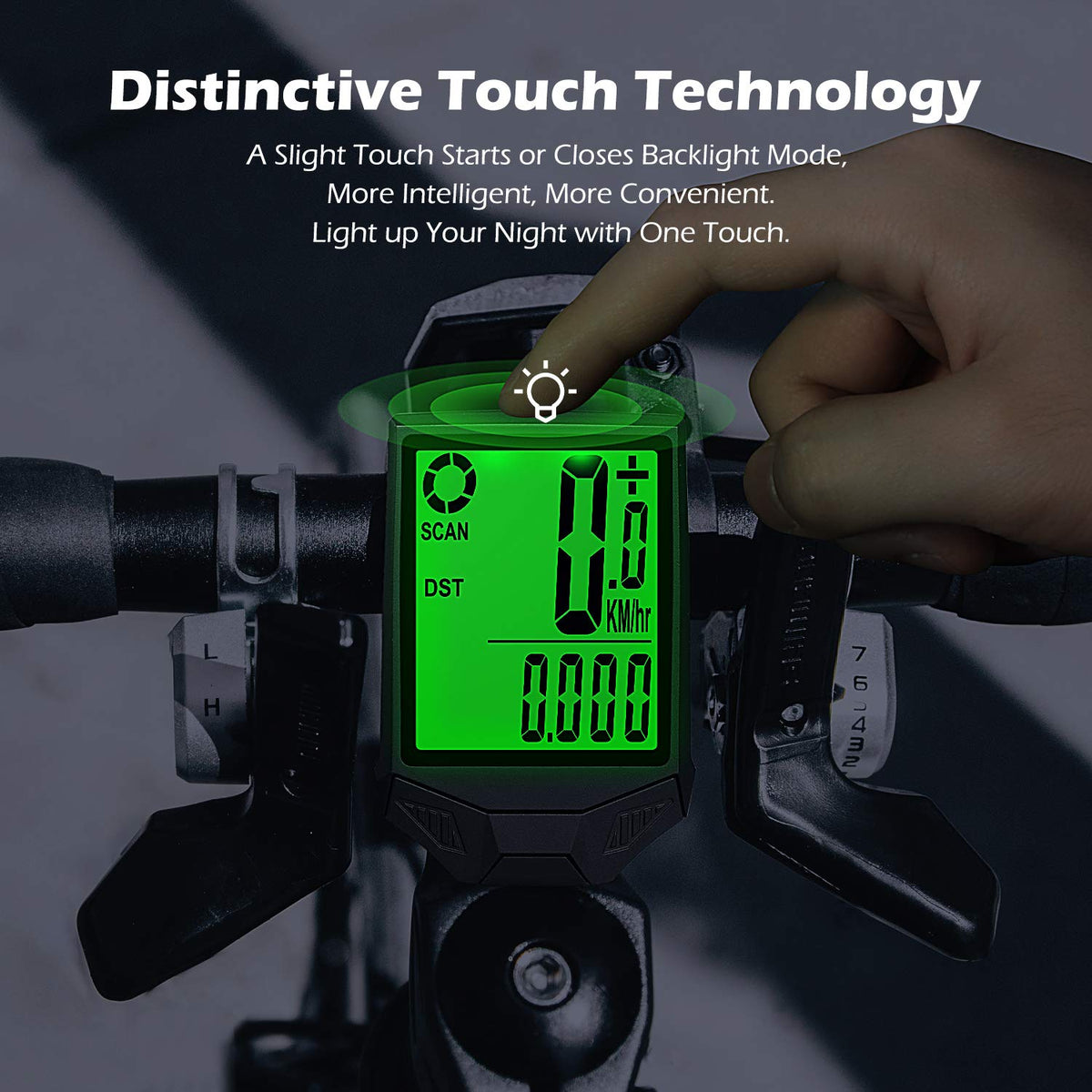 PRUNUS Bike Speedometer and Odometer Wireless Waterproof Bicycle Computer