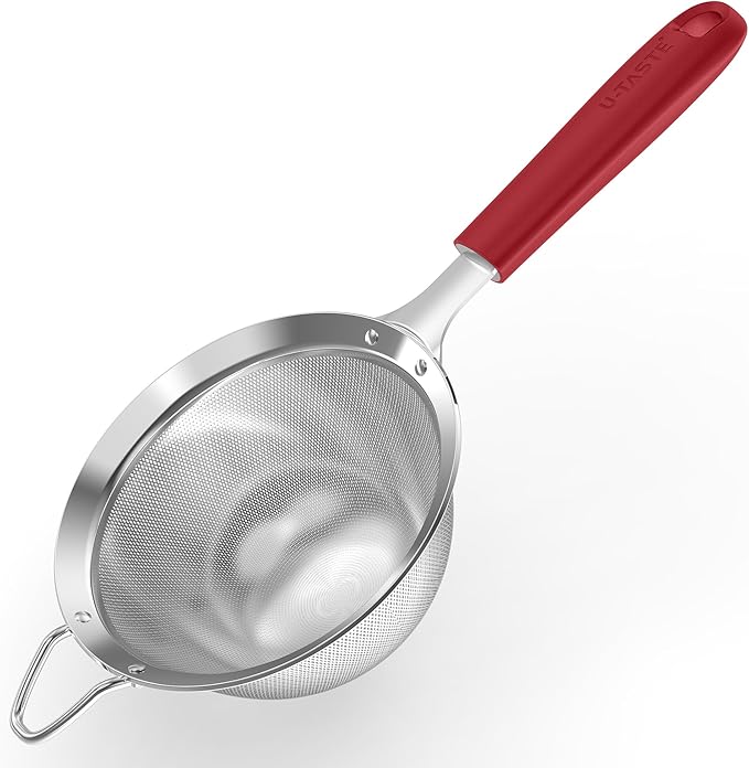 U-Taste Medium Fine Mesh Strainer: 18/8 Stainless Steel 4.73in 30 Mesh Kitchen