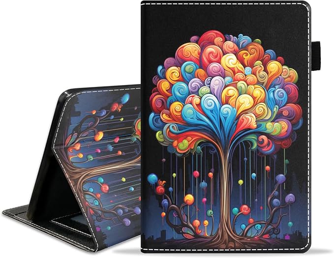 Case for Amazon Kindle Fire HD 8/Fire HD 8 Plus Tablet (12th/10th Generation 2024/2022/2020 Release) - PU Leather Folio Cover with Smart Auto Wake/Sleep Bald Eagle