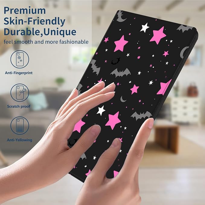 Slim Case for Amazon Kindle Fire Max 11 Case (13th Generation 2023 Release) 11 PU Leather Folio Stand Adjustable Smart Cover with Auto Wake/Sleep for Kindle Fire 11 TabletA American Flag Skull