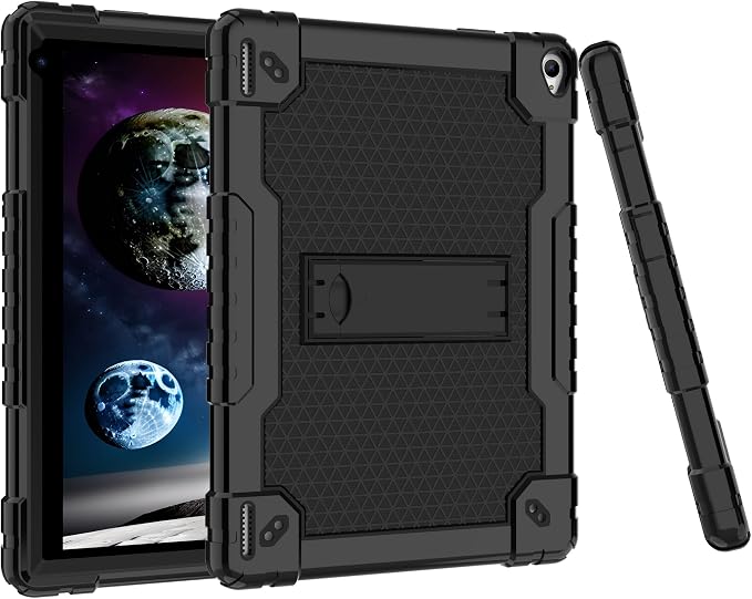 for YQSAVIOR Tab CP10 10.1 CaseHeavy Duty Shockproof with Shoulder Strap Kickstand Hybrid Kids Friendly Cover for Coopers Model CP10 10.1 inch Tablet (Black)