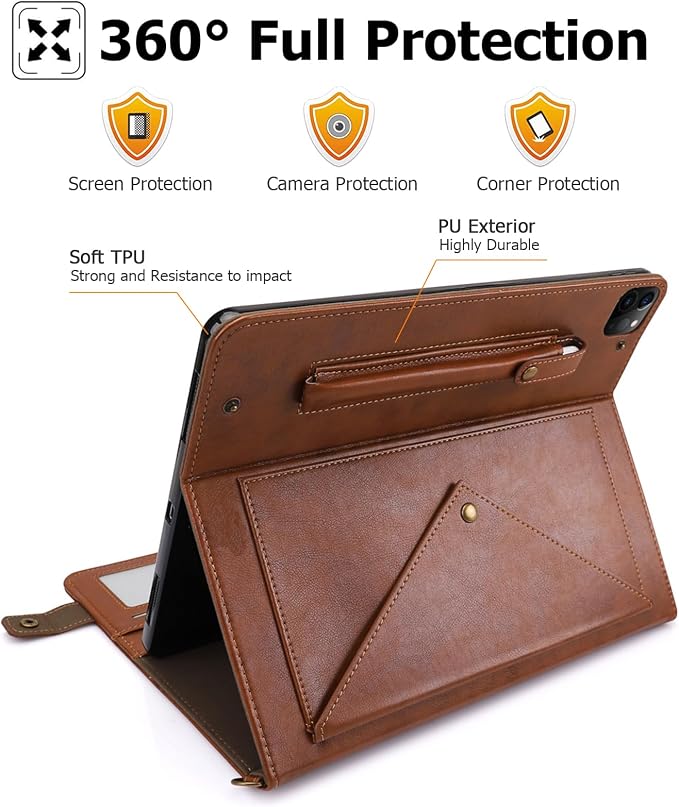 Dteck for iPad Pro 13-Inch (M4/M5) Clear TPU Case 2024/2025 Release Durable Soft Silicone Back Cover Slim Fit Lightweight Anti Scratch Ultra Thin Protective Tablet Basic Case Shell (Transparent)