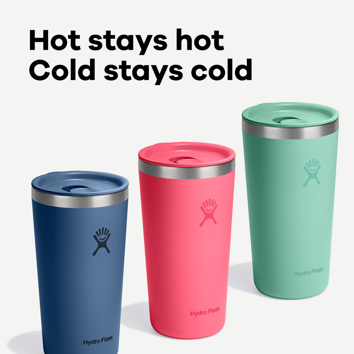 Hydro Flask All Around Tumbler Press-In Lid, Insulated Travel Mug, Stainless Steel Coffee Cup 20 Oz Cloud Pink