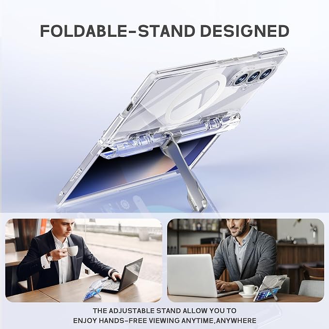 for Samsung Galaxy Z Fold7 Case [Compatible with Magsafe] [Invisible Kickstand &amp Privacy Screen Protector] Protective Phone Case for Samsung Galaxy Z Fold 7 Privacy Black