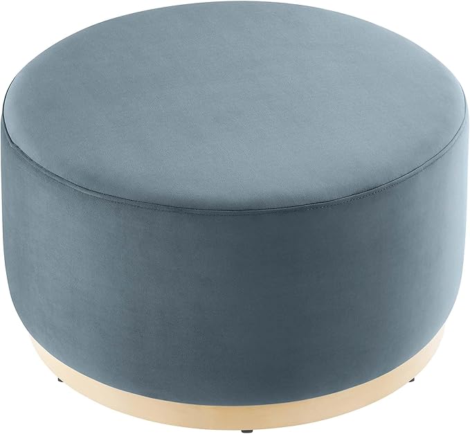 Modway Large 29" Round Performance Velvet Upholstered Upholstered Ottoman