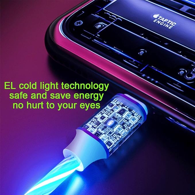 IHAO Multi Ports Charger Cable 3 Combinations in One Cable USB A to USB C/Micro USB PD Fast Charging Cord Lighted Up LED Flowing Compatible with Almost All Kinds of Electric Device-39Inches Blue