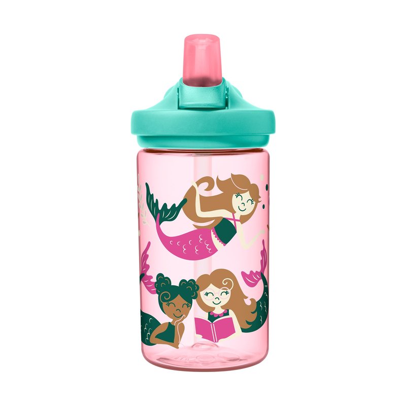CamelBak Eddy+ Kids Water Bottle with Bite Valve Straw, Leak‑Resistant Easy‑Sip Design for Everyday Hydration, 14oz, Mindful Mermaids