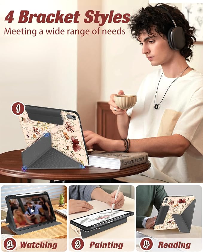 for iPad 9th/8th/7th Generation 10.2 Inch Case with Pen Holder for Boys Girls Women Men Cute Cartoon Anime Cool Funny Protector Stand Tablet Cover for Apple i Pad 7/8/9 Book Cat