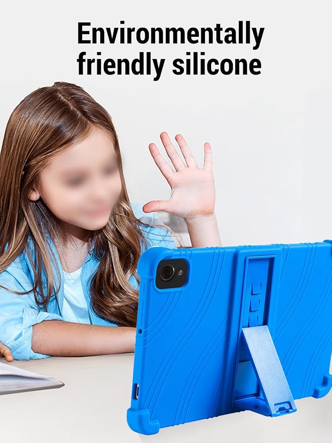 for Fusion5 F202 (10.1 Inch) Android 13 Tablet Protective case ZBAGUG Shockproof Lightweight Silicone Protective Cover with Stand Child-Friendly Protection Easy to Clean Design Blue.