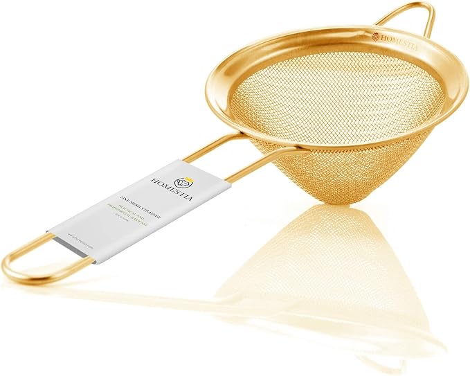 Homestia Fine Mesh Strainer for Kitchen, 304 Stainless Steel Sieve Sifters