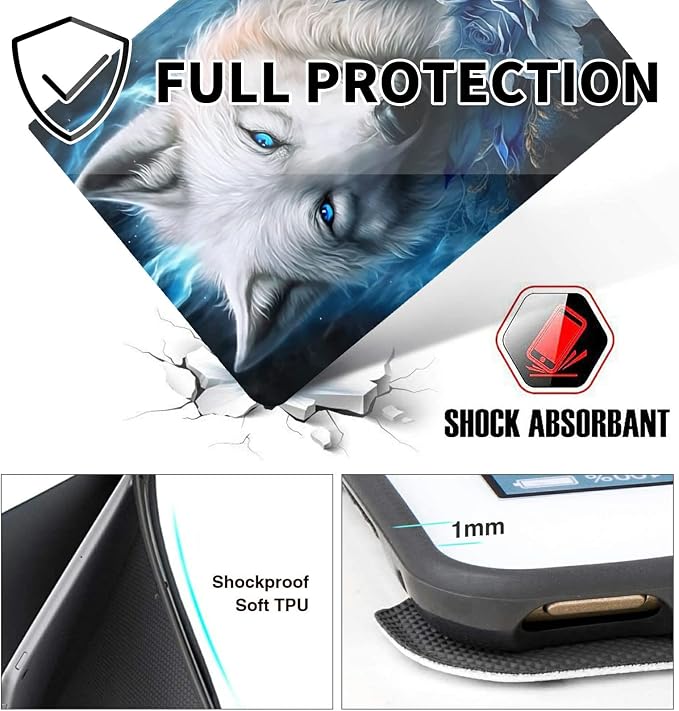 for 10.1 Amazon Fire HD 10 Tablet (13th Generation 2023 Release)PU Leather Multi-Angle Anti Slide Stand Cases with Auto Wake/SleepAnimals Dog Paws Galaxy