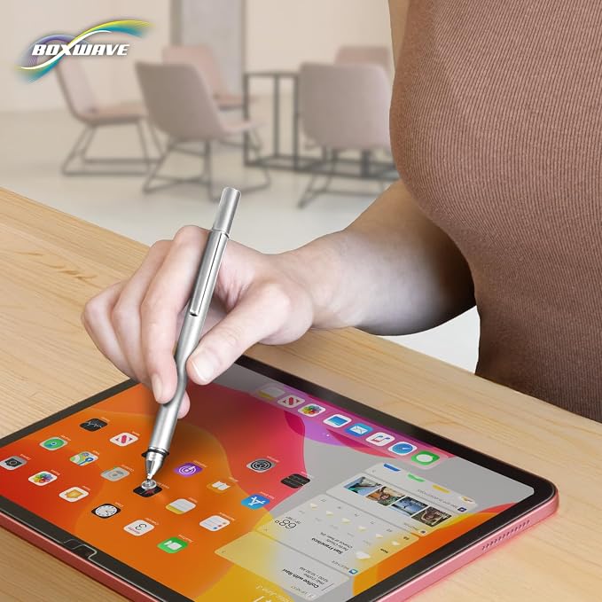 BoxWave Stylus Pen Compatible with Acer Chromebook Spin 511 (R752T) - FineTouch Capacitive Stylus Super Precise Stylus Pen - Metallic Silver